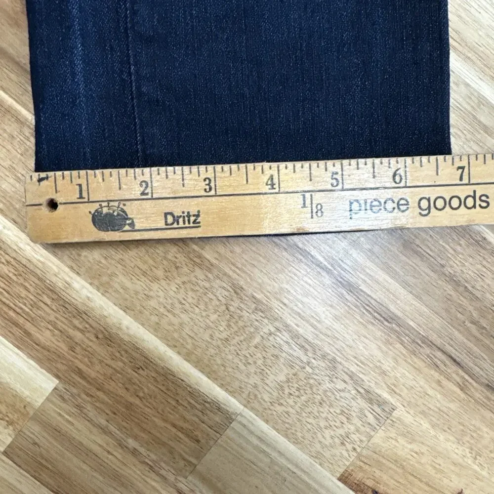 PAIGE Skyline‎ Straight Jeans Dark Indigo Blue Stretch Denim Womens 28